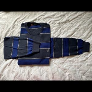 CHAPS Crewneck Sweater - 2X - Blue/Gray